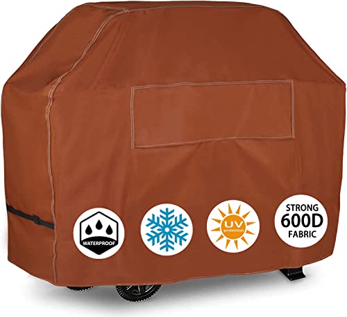 ZAselect Cubierta para parrilla, 600D, resistente, resistente al viento, a prueba de rasgaduras y a los rayos UV, Char Broil, etc. (147 pulgadas de largox61 pulgadas de anchox117 cm de alto Cover