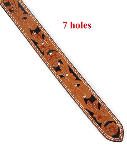 Image of F&L CLASSIC Western Belt without buckle for men - Full Grain Leather Cowboy Belts for jeans - One Piece Leather strap belt