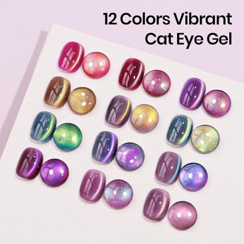 Esmalte de Gel Cat Eye 12 Colores con Imán UV miniatura 2