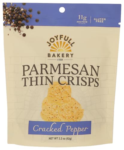 Joyfull Bakery Crisps Thin Crackers Parmesan 2.2 oz (Pack of 12)