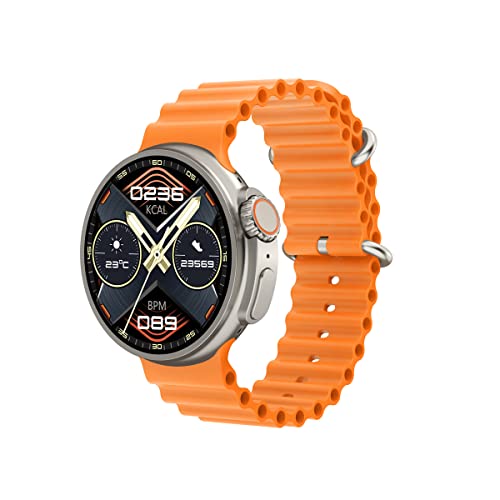 K9 Ultra Pro Round Smart Watch 1.39 Inch Sport Smartwatch Bluetooth Call Nfc Waterproof Heart Rate Blood Oxygen Fitness Tracker (Orange) #TOP30