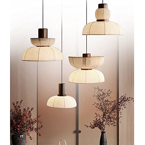 Lustre en tissu japonais pour salon et salle à manger chaleureuse