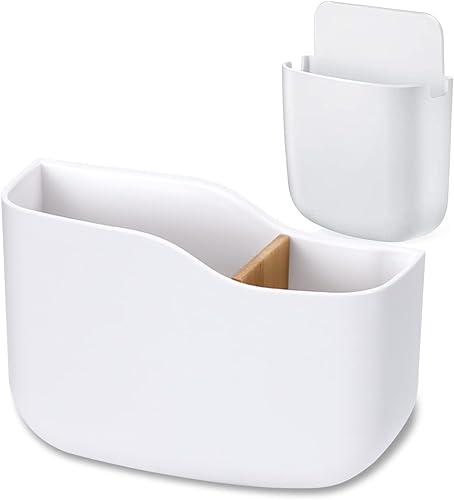 Miniatura 7 de Soporte de pared para control remoto, 4 unidades, soporte para bolígrafo para pared, sin agujeros, autoadhesivo, caja organizadora de almacenamiento