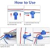 100pcs Solderless Quick Splice Snap Wire Connectors, 18-14 AWG Splice Connector (Cable Joiner), Blue Cold Pressed Insulated Electric Wire Crimp Connectors