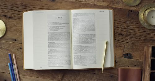 Image of ESV Single Column Journaling Bible, Large Print (TruTone, Nubuck Caramel, Wildflower Design): Holy Bible, English Standard Version