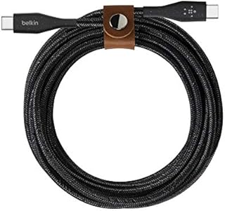 Belkin Boost Charge USB-C to USB-C Cable with Strap (Durable USB-C Cable for MacBook, iPad Pro, Samsung Galaxy, Pixel and More) 1.2 m, Black