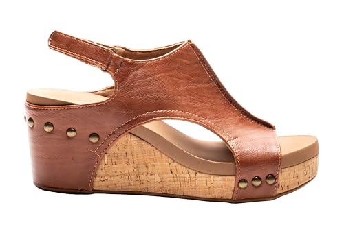 Image of Corkys Footwear Womens Carley Wedges, Featuring Corkys EVA Foam Cushioned Insoles, A 2.5 Inch Heel, Lightweight For All Day Wear, And Hook And Loop Closure
