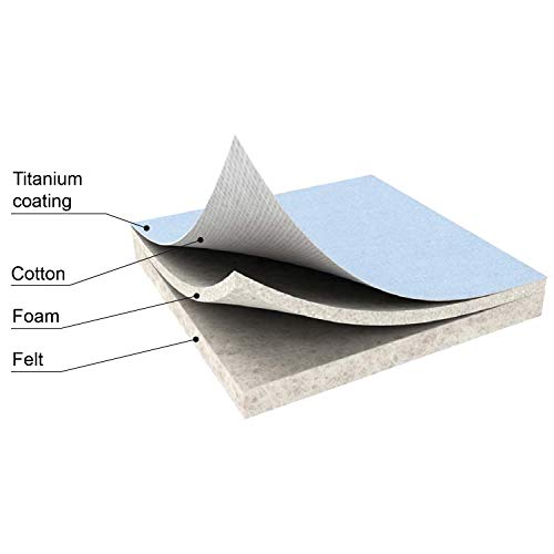 Tivit Ironing Board Cover 13 X 45, Performance Grade Titanium Coated Pro Grip Pad & Covers - Superior Scorch & Stain Resistance, High Heat Reflection, 3 Padded Layers 3 Fastener Straps - Made In Italy #TOP6