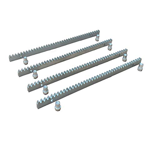 ECUTEE Metal Gear Rack Steel for Sliding Gate Opener, 10MM Durable Slide Door Replacement Gear Racks 2M Length in Total, 4PCS(0.5m/pc)