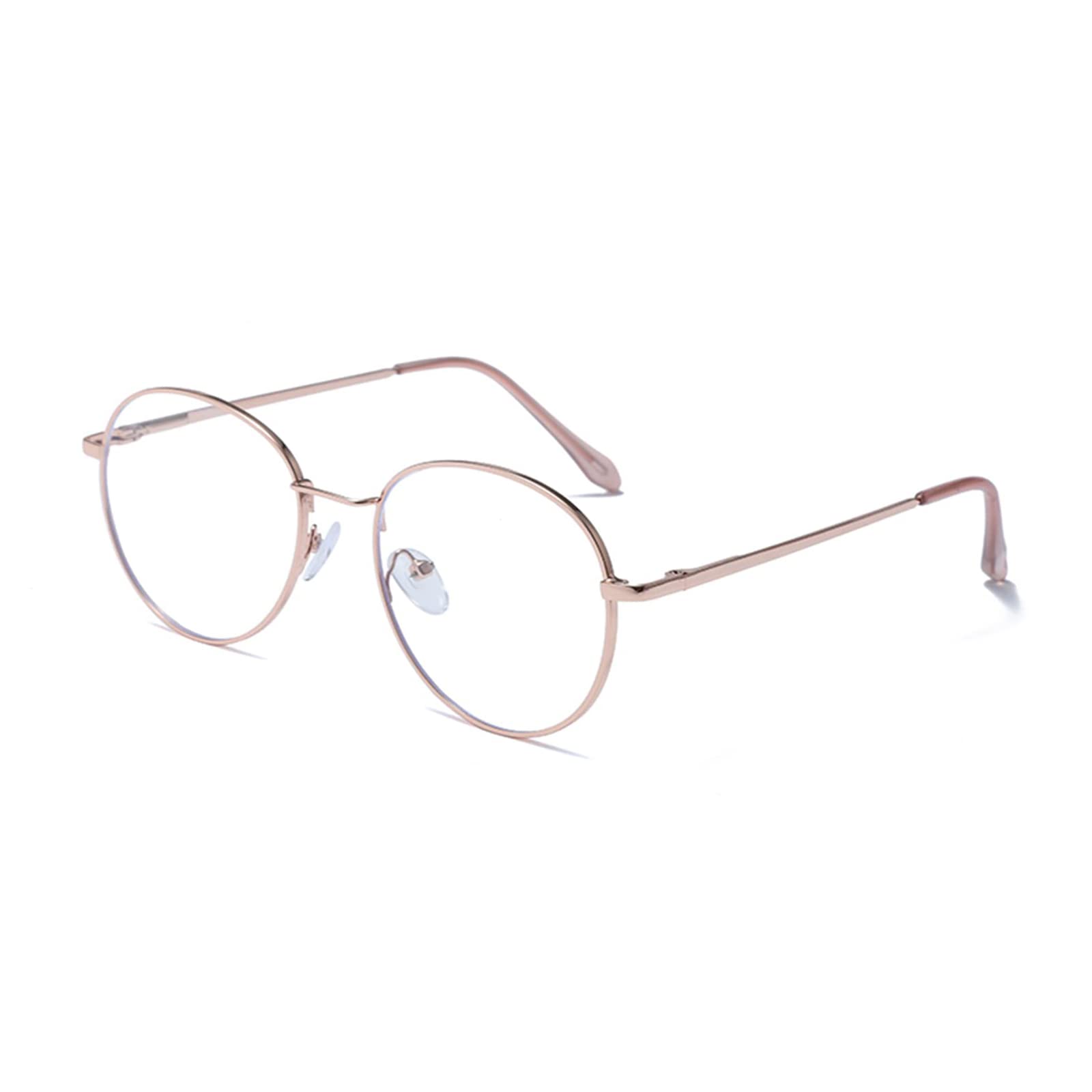 LJCZKA Photochromic Blue Light Blocking Glasses for Women Men Round Computer Glasses Anti Fatigue Eyestrain Headache