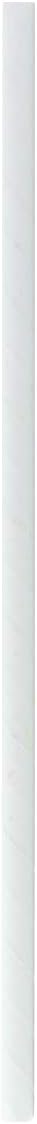 0.2 in. Durable Solid Paper Straws Unwrapped White