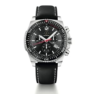 Haftavani – Sports Chronograph Stainless Steel 100M Waterproof Quartz Watch for Men with Authentic Leather – Swiss Made