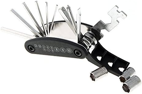 Powcan 16 in 1 Multifunction Bicycle Bike Mechanic Repair Tool Kit Handheld Folding Cycling Emergency Repair Tools Set