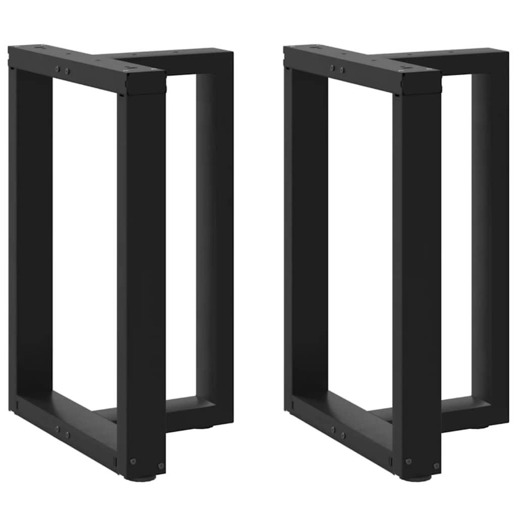 Pieds de table à manger avec vérins de nivellement réglables en acier thermolaqué noir