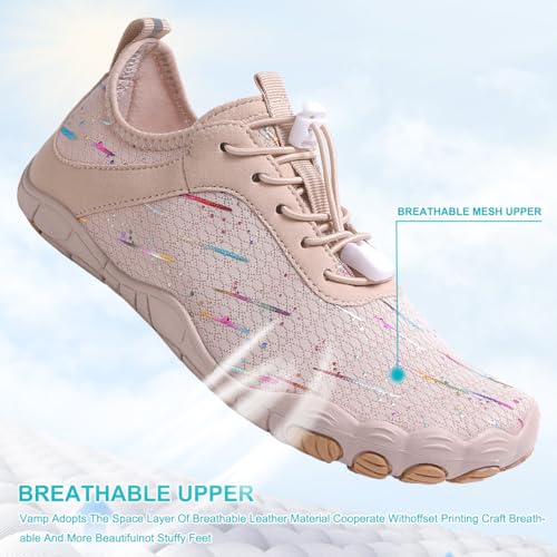 Image of Hike Barefoot Shoes Womens Men,Unisex Barefoot Water Shoes Breathable, Anti-Slip Hiking Footwear for Athletic Wide Toe Shoe Footwear for Hiking, Walking, Running, Yoga, and Water Sports
