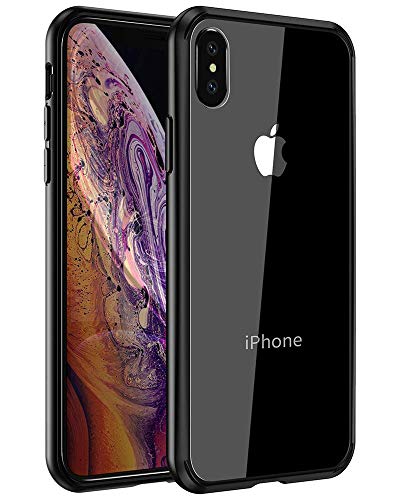 Mkeke Compatible with iPhone Xs Case,iPhone X Case,Clear Anti-Scratch Shock Absorption Cover Case iPhone Xs/X (Black)