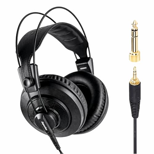 Superlux HD668B MKII Studio Monitor Headphones, Semi-Open Back 50mm Drivers, Upgraded Diaphragm for Hi-Res Balanced Sound, Detachable Cable, Adjustable Lightweight Headband for Mixing & Mastering