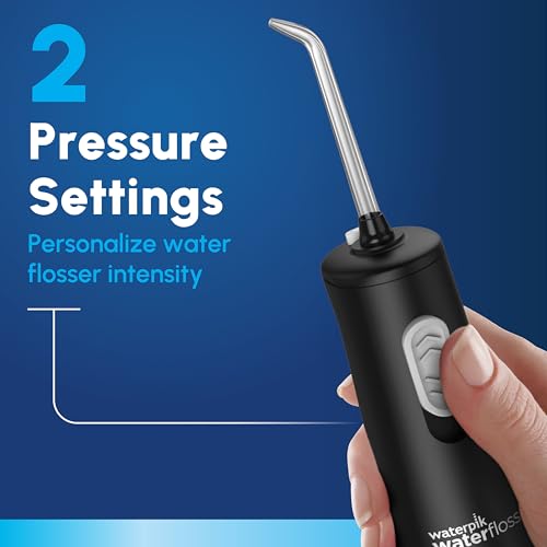 Image of Waterpik Cordless Express Water Flosser, Battery Operated & Portable for Travel & Home, ADA Accepted, Waterproof for Shower Use, Black WF-02, Packaging May Vary
