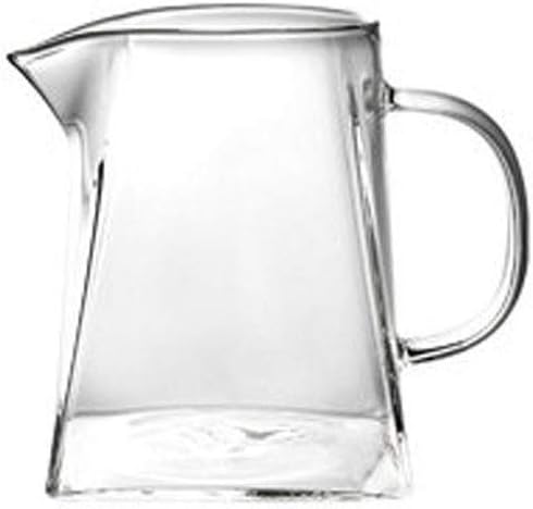 ZHANGJINYISHOP2016 Gravy Boats, Creamer Pitcher Nordic Heat-resistant Transparent Glass Square Drip Type Handmade Coffee Sharing Pot Hanging Ears Brewing Aromatherapy Teapot Large Capacity Server, M