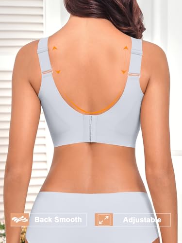 Image of Womens 2025 Seamless Wireless Supportive Bra Push Up Comfort Soft No Underwire Full Coverage T-Shirt Bras (M-4XL)
