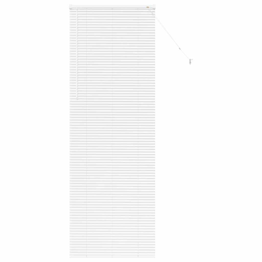 vidaXL Venetian Blinds Height Adjustable White 220 x 80 cm Aluminium, Modern Rectangular Aluminum Blinds, Adjustable Indoor Window Treatments, Light Control Privacy for Home Decor, Office