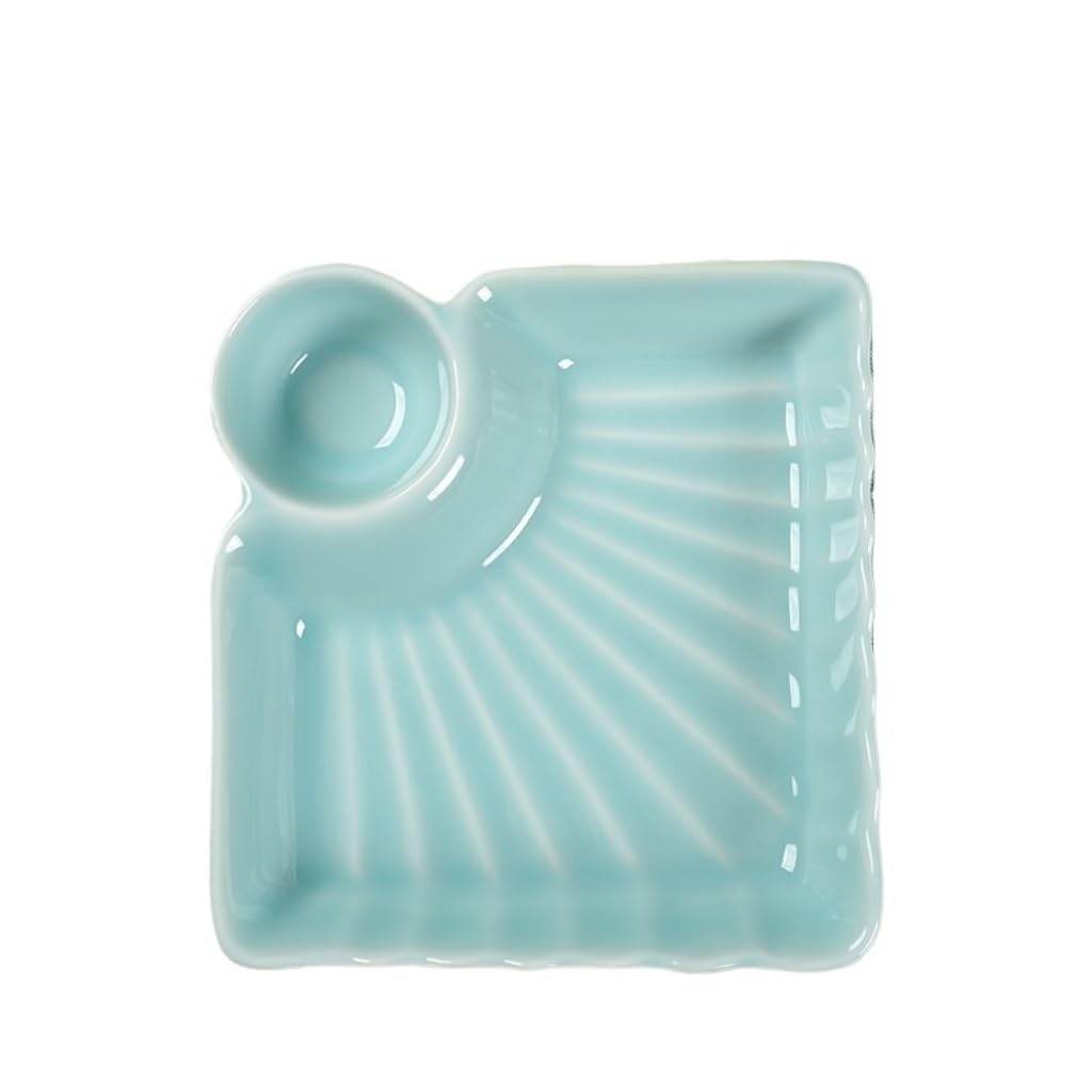 Petite assiette chinoise en céramique au design épuré pour sushis et mets délicats