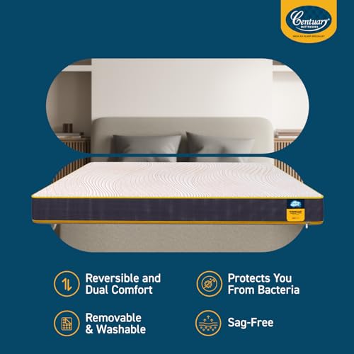 Image of Centuary Mattresses Sleepables Reversible Dual Comfort Firm and Soft High Resilience Foam 8 inch Single Mattress (72x36x8)
