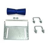 Sturdy Built 10 inch Blue Poly Vinyl Boat Trailer Keel Roller and Bracket Kit for 2x3 Cross Members