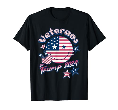 Veterans for Trump 2024 American Flag Tee Camiseta
