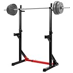 Lanmu2020 Barbell Rack 550LBS Max Load Adjustable Squat Stand Dipping Station Gym Weight Bench Press Stand…