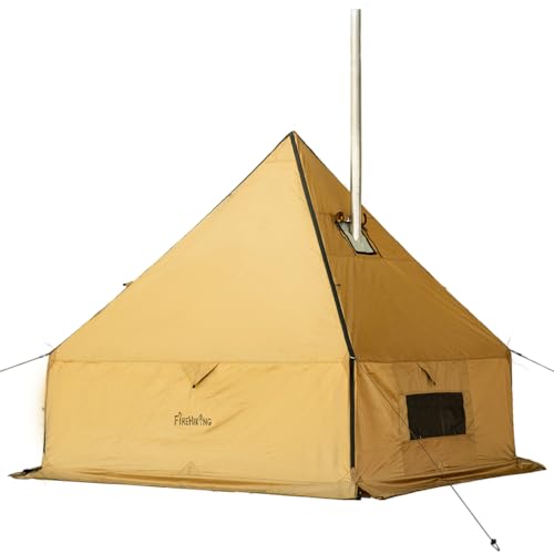 FireHiking Camping Hot Tent with Stove Jack Yurt Outdoor Wall Teepee Tent with Snow Skirt 6.6ft