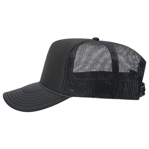 Image of OTTO Polyester Foam Front 5 Panel High Crown Mesh Back Trucker Hats in 97, Bulk, Wholesale