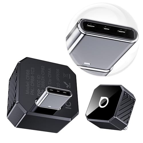 OTTOCAST Mini 3.0 Black 2-in-1 Wireless CarPlay & Android Auto Adapter – Plug & Play for iPhone/Android, Dual-Phone Memory, Dual-Band WiFi (2.4/5GHz), Auto-Reconnect (USB Type-C)