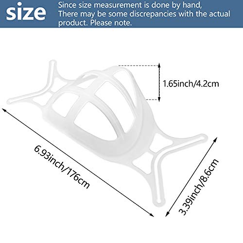 Upgrade Face Bracket Turtle Inner Mask Bracket Support Frame, Cool Plastic Protection Stand Cloth Mask for Women & Men As Seen on TV (White 5PCS)