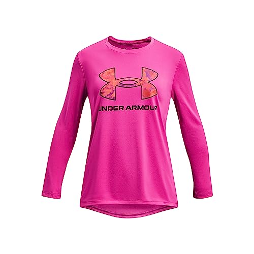 Under Armour Girls' Tech Big Logo Printed Long Sleeve
