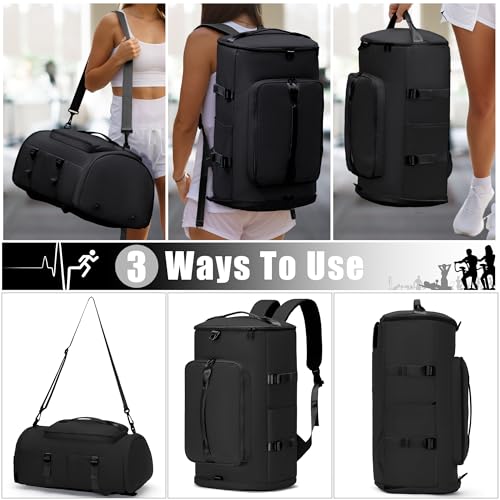 image for Gym Bag for Men Women with Shoes Compartment - Duffle Bag, Travel Back