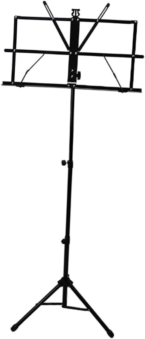 Folding Music Stand Telescopic Sheet Holder, Height Adjustable Foldable