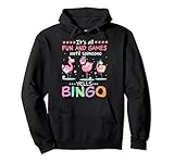 Photo Gallery flamingo bingo divertente felpa con cappuccio Photo Gallery flamingo bingo divertente felpa con cappuccio
