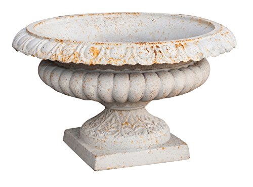 Biscottini Vase en fusion de fonte finition blanche antique diam.58 x H34 cm Cover