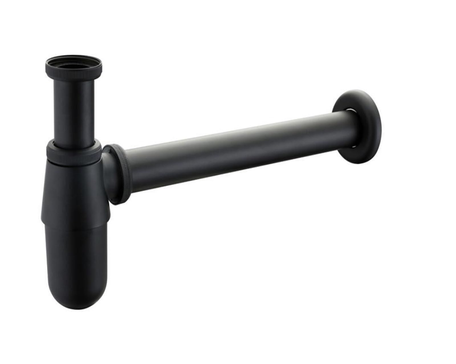 1 Uds drenaje de lavabo en pared trampa P estilo antiguo botella sifón latón macizo Para Bricolaje(Matt Black)