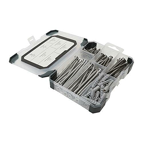 Plateau de 261 vis et foret inox A2 TIMCO mixte pour vissage extérieur