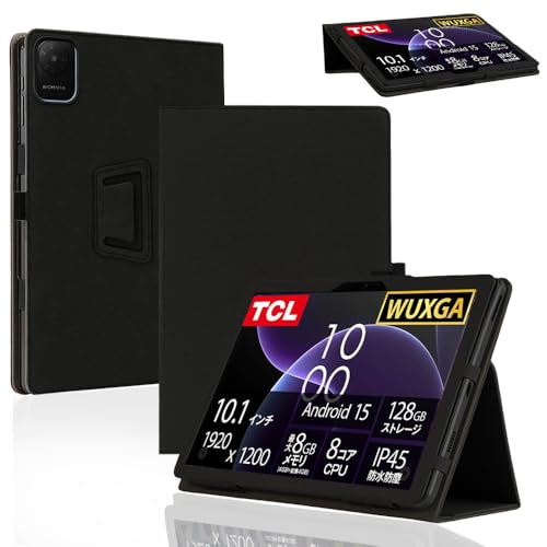For TCL(�e�B�[�V�[�G��) TAB 10 Gen4 �P�[�X �X�^���h �@�\ �p�x���� �㎿PU���U�[ �L�Y�h�~ �^�b�`�y�����[�@�\ ���C�z���@�\�t�� �ϏՌ� �y�� �S�ʕی� TCL TAB 10 Gen4 10.1�C���`�J�o�[ �P�[�X �i�u���b�N�j