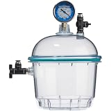 Dessiccateur sous vide en polycarbonate avec manomètre négatif et double valve pour séchage et stockage