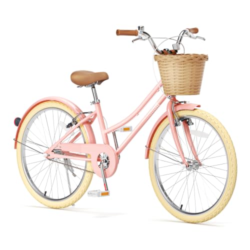 Image of Glaf 12 14 16 18 20 24 Inch Girls Bike for 2-15 Years Old Kids Bike Bicycle | with Training Wheels, Toddler Bike,Girls Cruiser Bicycle, with Adjustable Seat and Handlebar