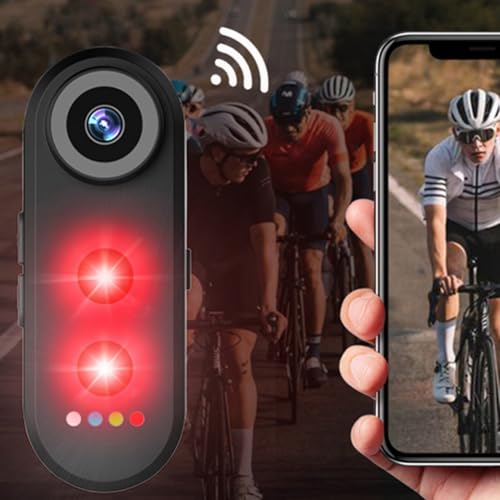 Caméra pour vélo de sécurité anti angle mort avec feu LED