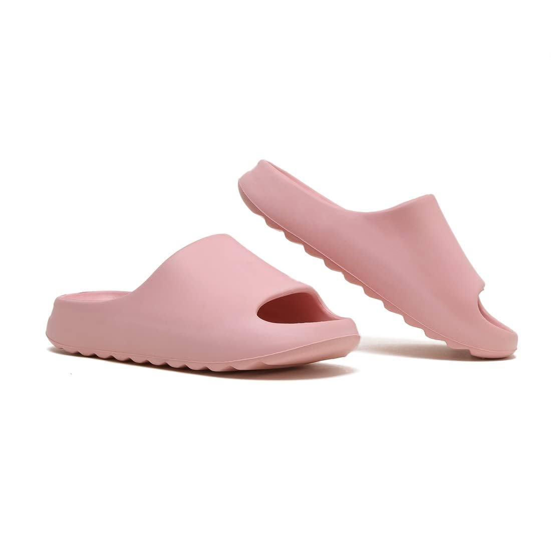 Cloud Slides for Women and Men, Platform Slides Slippers, Non-Slip Quick Drying Soft Lightweight Shower Shoes, Thick Sole Open Toe Slides Sandals for Indoor & Outdoor