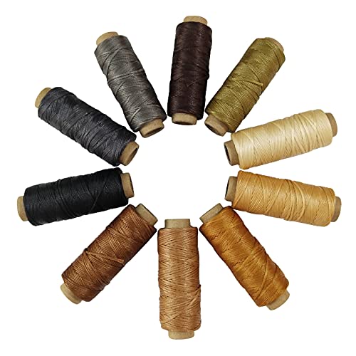 Hilo encerado para cuero 1 mm diámetro 330 yardas set 10 colores miniatura 2