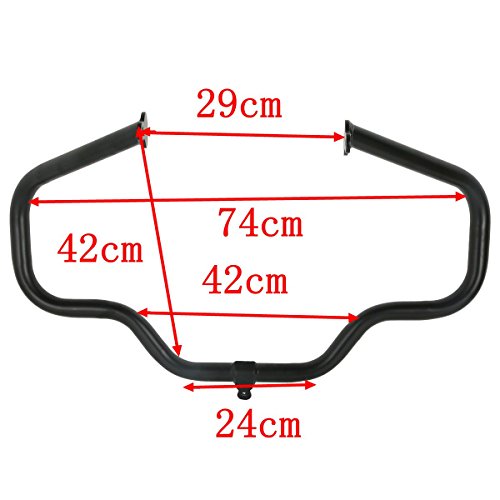 Xmt-Moto Mustache Highway Engine Guard Crash Bar For Harley Touring Models Road King Street Glide Electra Glide 2009-Later(Replace: 49155-09A),Black #TOP5
