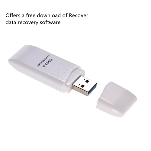 KKmoon Leitor de cartão USB 3.0 SDXC TF 2 em 1 para Tablets PC Laptop Computador Preto