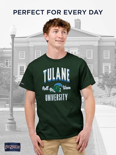 Image of JanSport NCAA Officially Licensed Campus Short Sleeve T Shirt for Men, Soft & Breathable Pre-Shrunk Cotton Crewneck T Shirt